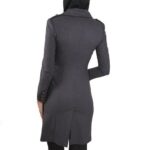 مدل مانتو و شلوار اداری چهارخانه ترک یقه آمریکایی363