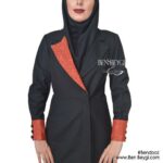 مدل مانتو و شلوار اداری بته جقه