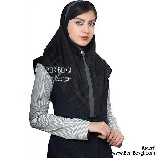 مدل مقنعه کرواتی | پارچه تترون بروجرد | تل سر خود MI-3750