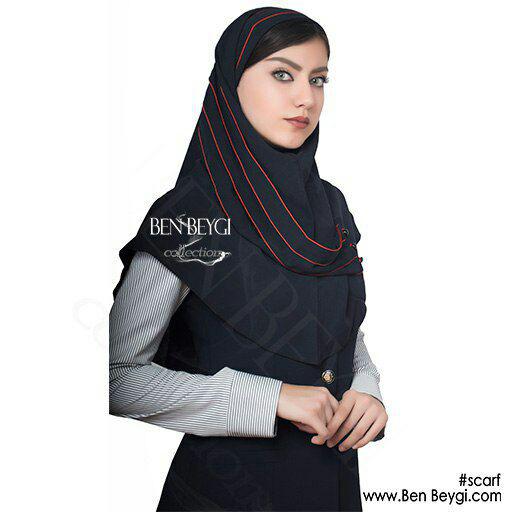 مدل مقنعه | پارچه کرپ | دراپه قیطون دوزی MI-3761