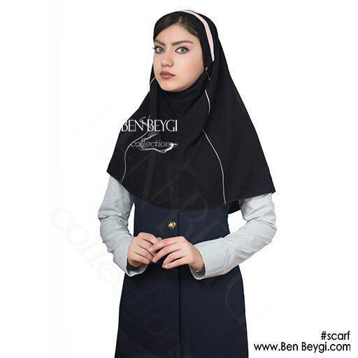مدل مقنعه | پارچه کرپ | تل سر خود دو درز MI-3763