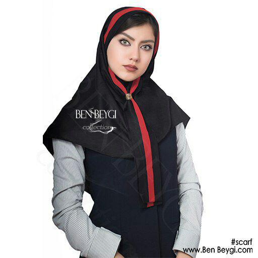 مقنعه | پارچه تترون بروجرد | کرواتی تل سر خود MI-3752