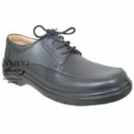 کفش اداری مردانه مشکی رویه چرم کفه پی یو کد 4142-ik101