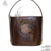 کیف دوشی زنانه رنگ قهوه ای سوخته کد 170