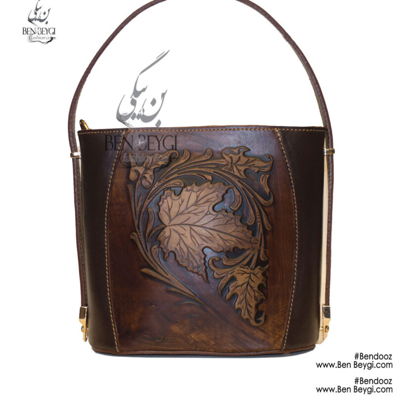 کیف دوشی زنانه رنگ قهوه ای سوخته کد 9988