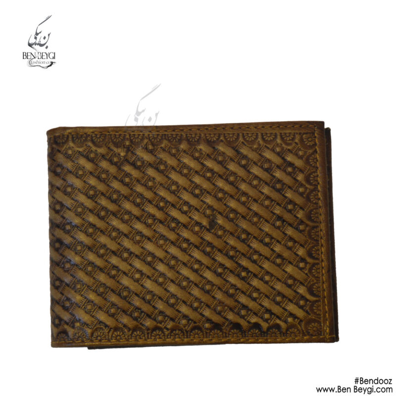 کیف پول مردانه جیبی طرح حصیری کد 10042-205041-N