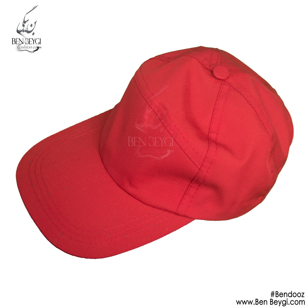 کلاه نقاب دار مدل تلویزیونی کتان پشت چسب دار رنگ قرمز