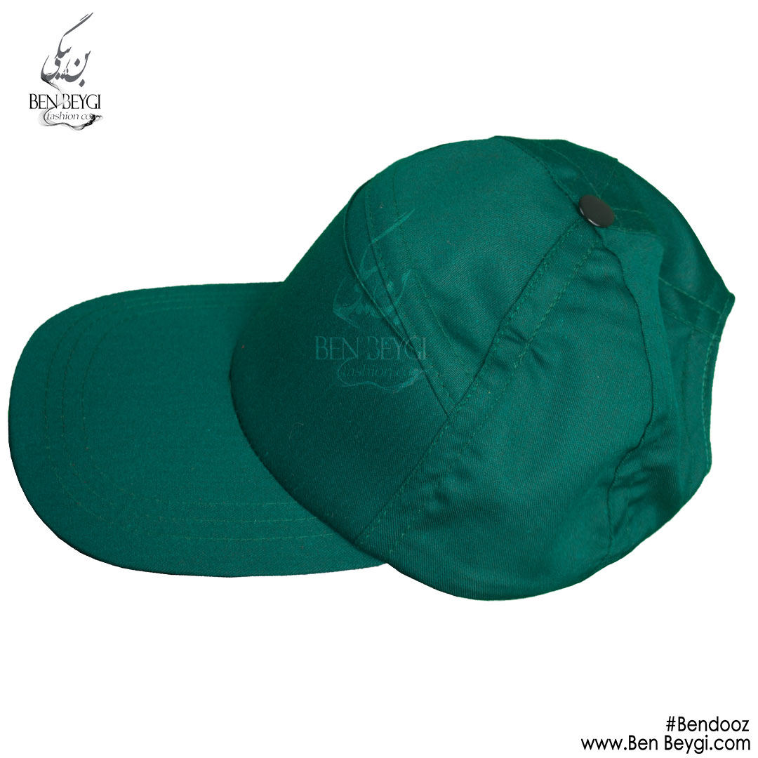 کلاه نقاب دار مدل تلویزیونی کتان پشت چسب دار رنگ سبز