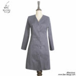 مانتو کار زنانه ساده جنس کتان یقه هفت قد 100 کد 16855