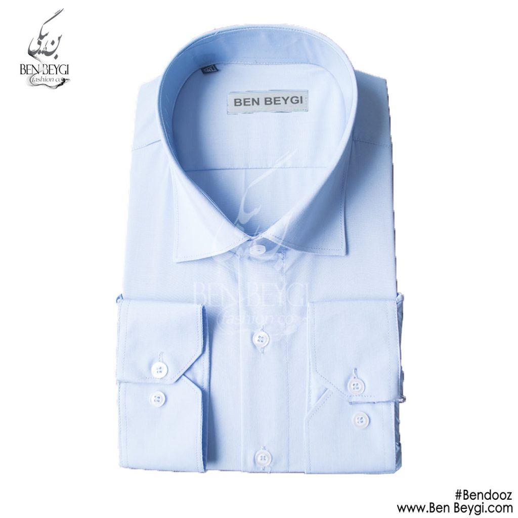 پیراهن-مردانه-اداری-آبی-روشن-برند-بن-بیگی-002