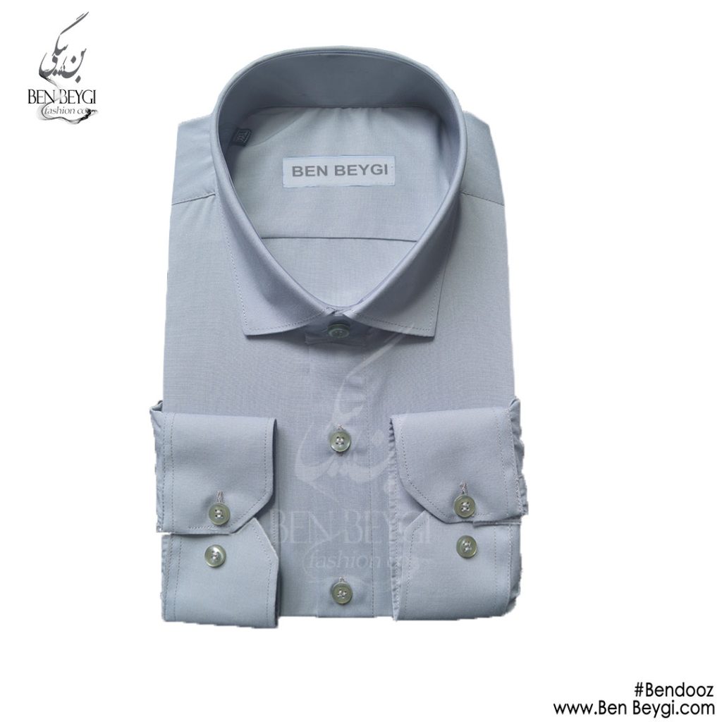 پیراهن-مردانه-اداری-آستین-بلند-رنگ-طوسی-روشن-برند-بن-بیگی-002