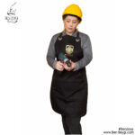 پیشبند کار پارچه کتان پشت ضربدری یراق دار کد 23190