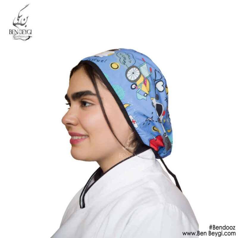 کلاه پزشکی طرح بیمارستانی با بند سر قابل تنظیم کد SHA-25155