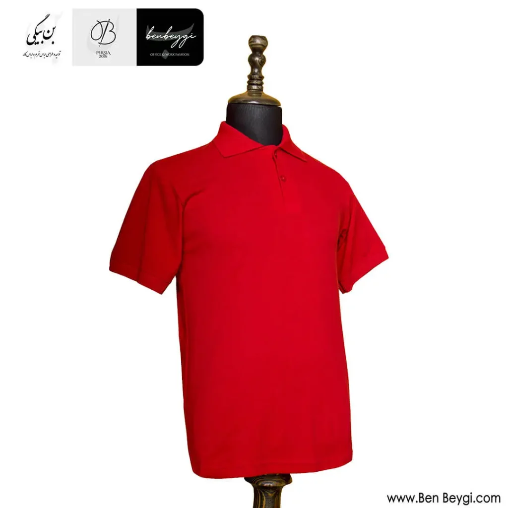 تیشرت-جودون-آستین-کوتاه-رنگ-قرمز-یقه-و-مچ-بافت-تک-سایز-کد-28419-2