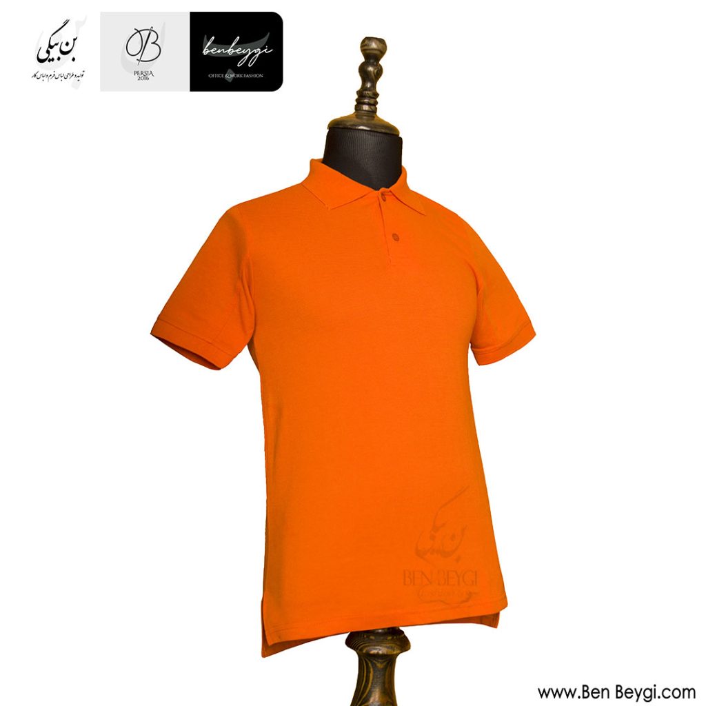 تیشرت جودون آستین کوتاه رنگ نارنجی پشت بلند [تک سایز] کد 28414 (1)