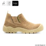 کفش ساق بلند ایمنی مردانه تاپ جیر PU رنگ کرم جوشکاری کد AR-105-27777 (2)