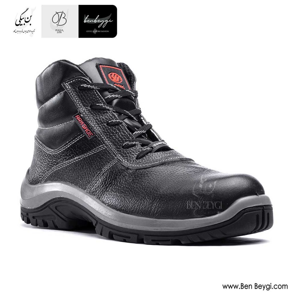 کفش ساق بلند ایمنی مردانه حرفه ای PU و TPU رنگ مشکی کد AR-155-27783 (1)