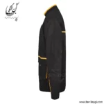 کاپشن شلوار کار مشکی نارنجی غکس کاپشن از بغل