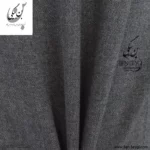 مانتو شلوار اداری طوسی یقه بلیزر نوک تیز جزئیات